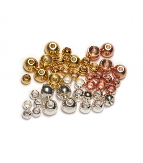Brass plated beads gold