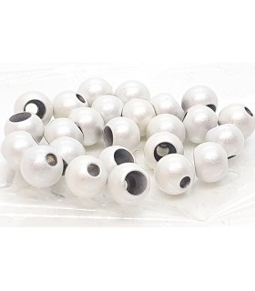 Hot colour brass beads pearl white