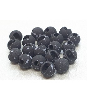 Slotted mottled tungsten beads