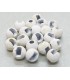 Slotted mottled tungsten beads
