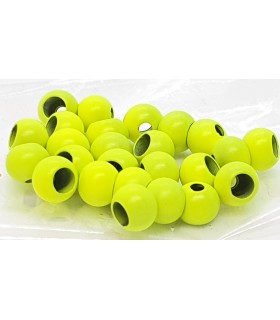 Hot colour brass beads fl.yellow
