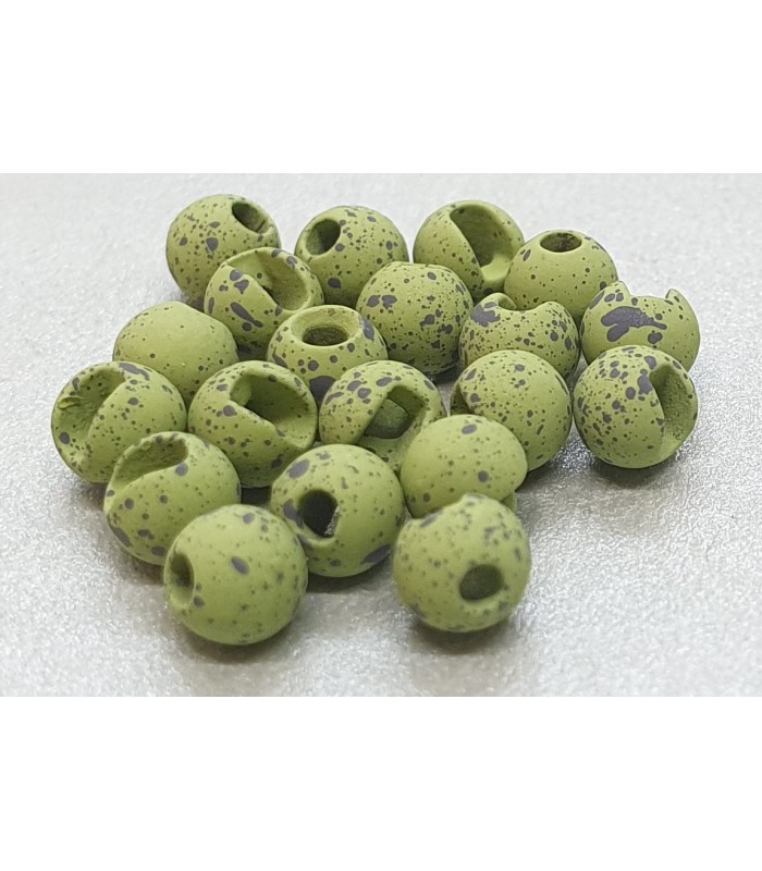 Mottled tactical slotted tungsten beads 3,3mm
