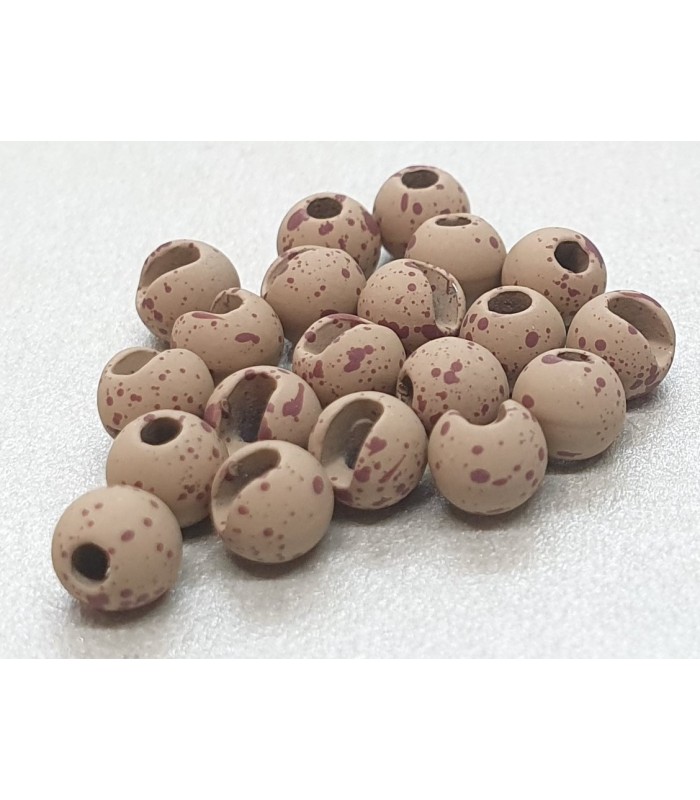 Mottled tactical slotted tungsten beads 3,8mm