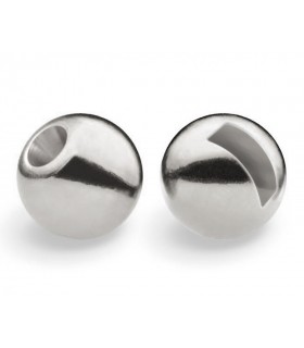 HQ Tungsten slotted beads silver