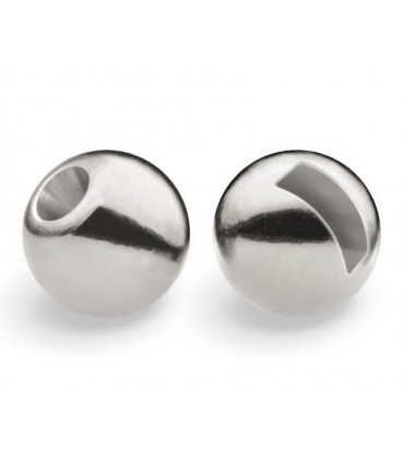 HQ Tungsten slotted beads silver