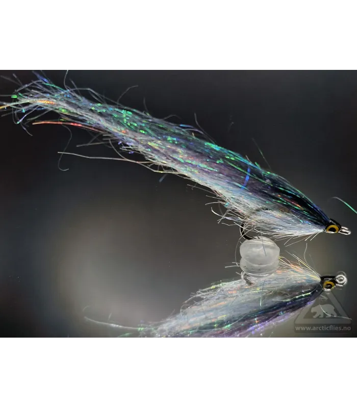 Green and white minnow
